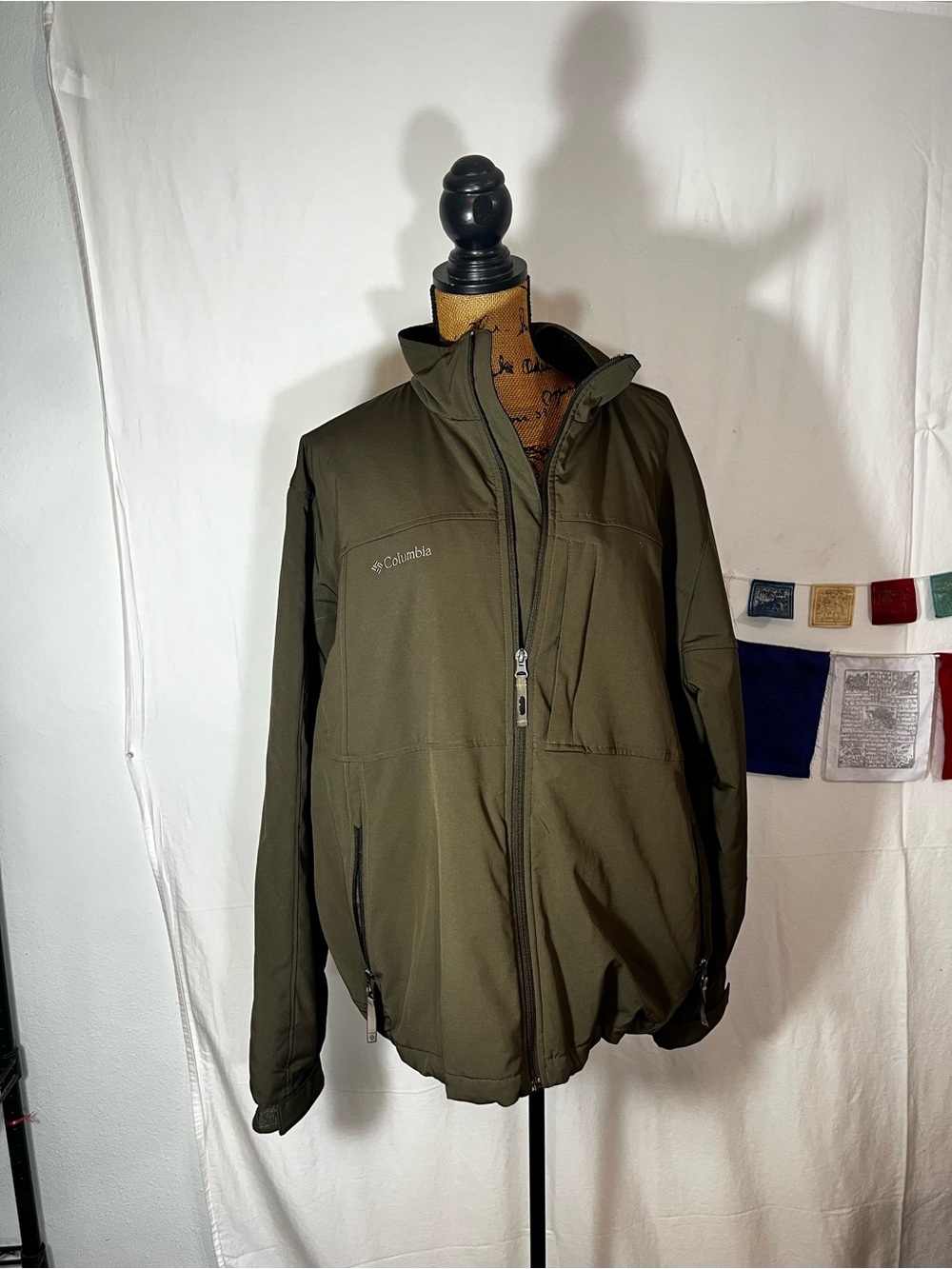 Columbia Men's Olive Green Outdoor Softshell Jacket size XL